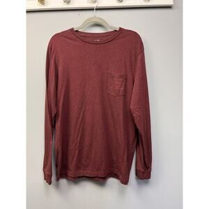 VIneyard Vines Long sleeve‎ T Shirt Womens Medium Burgundy Graphic Whale Flaw